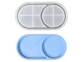 Molde silicona bandeja ovalada chica con POSAVASO